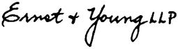 ERNST YOUNG LLP SIGNATURE
